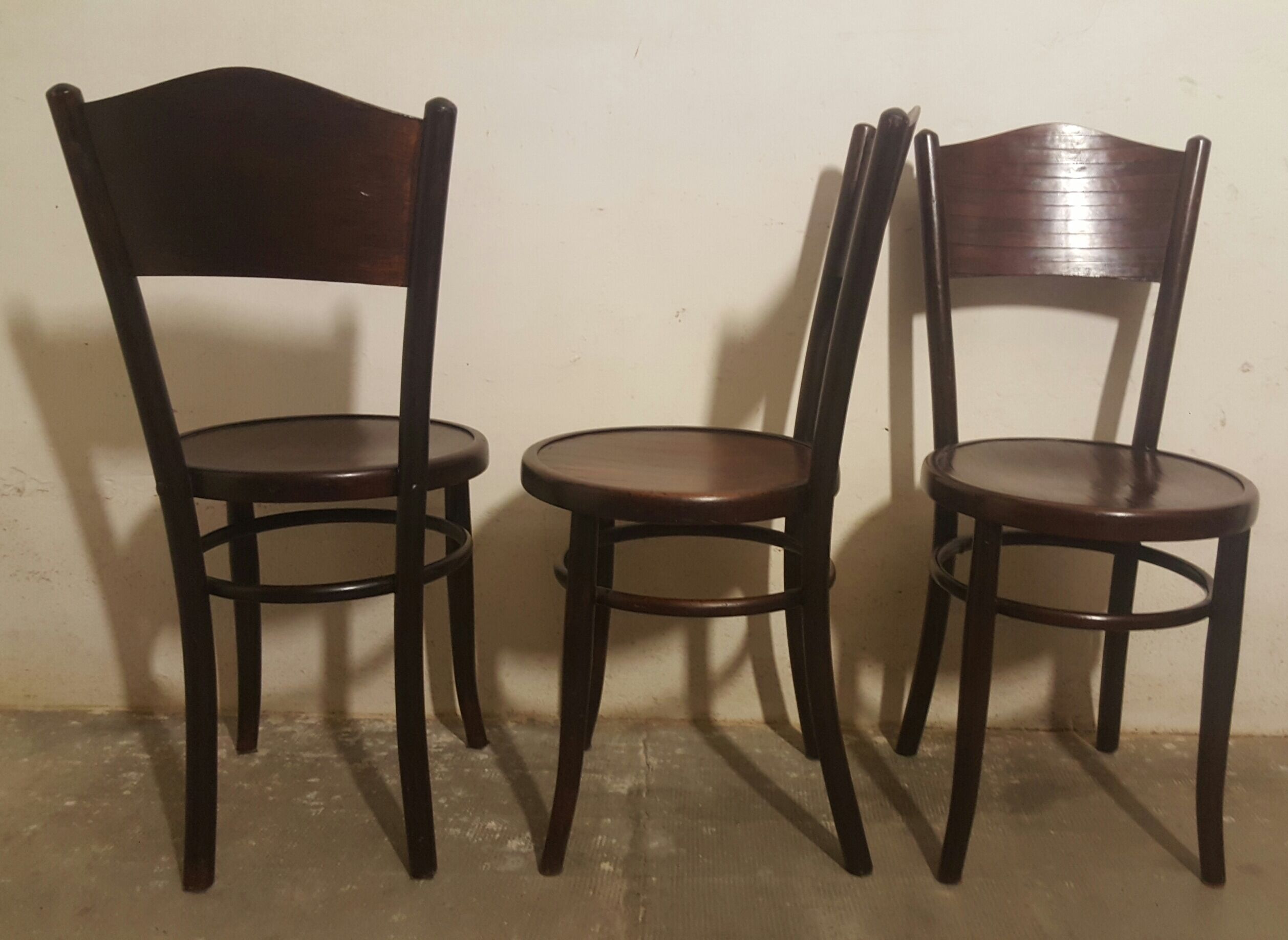 Set of 3 "fischel" bistro chairs