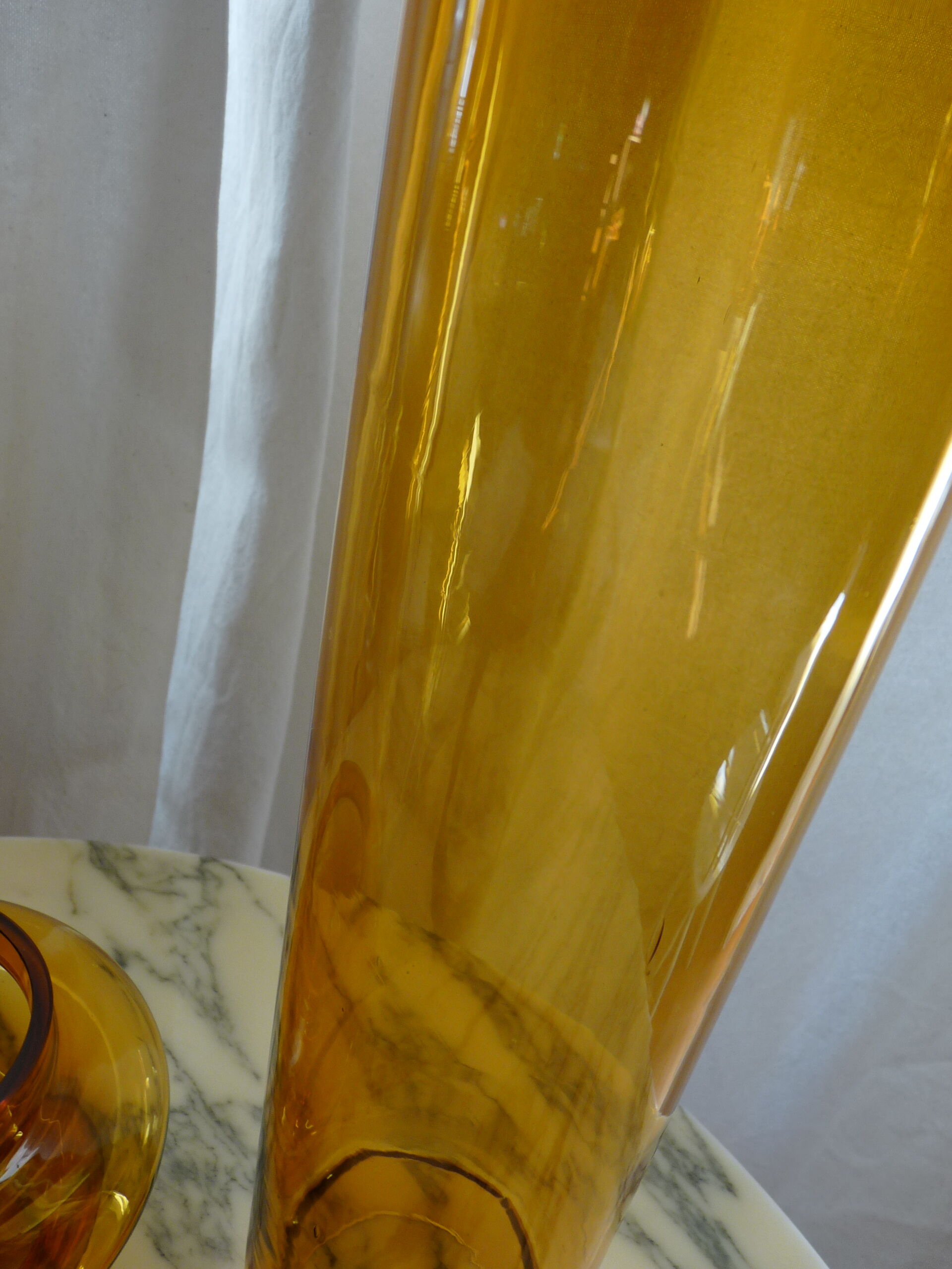 Large glass photophore blows vintage scandinavian