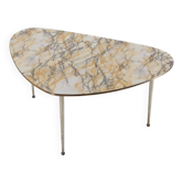 Mid-Century Modern Tripod Coffee Table with Marble Print Top, 1960s