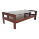 Mid-century coffee table with smoked glass, The Netherlands 1960's