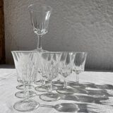 Set of 11 stemmed water glasses, Régence model