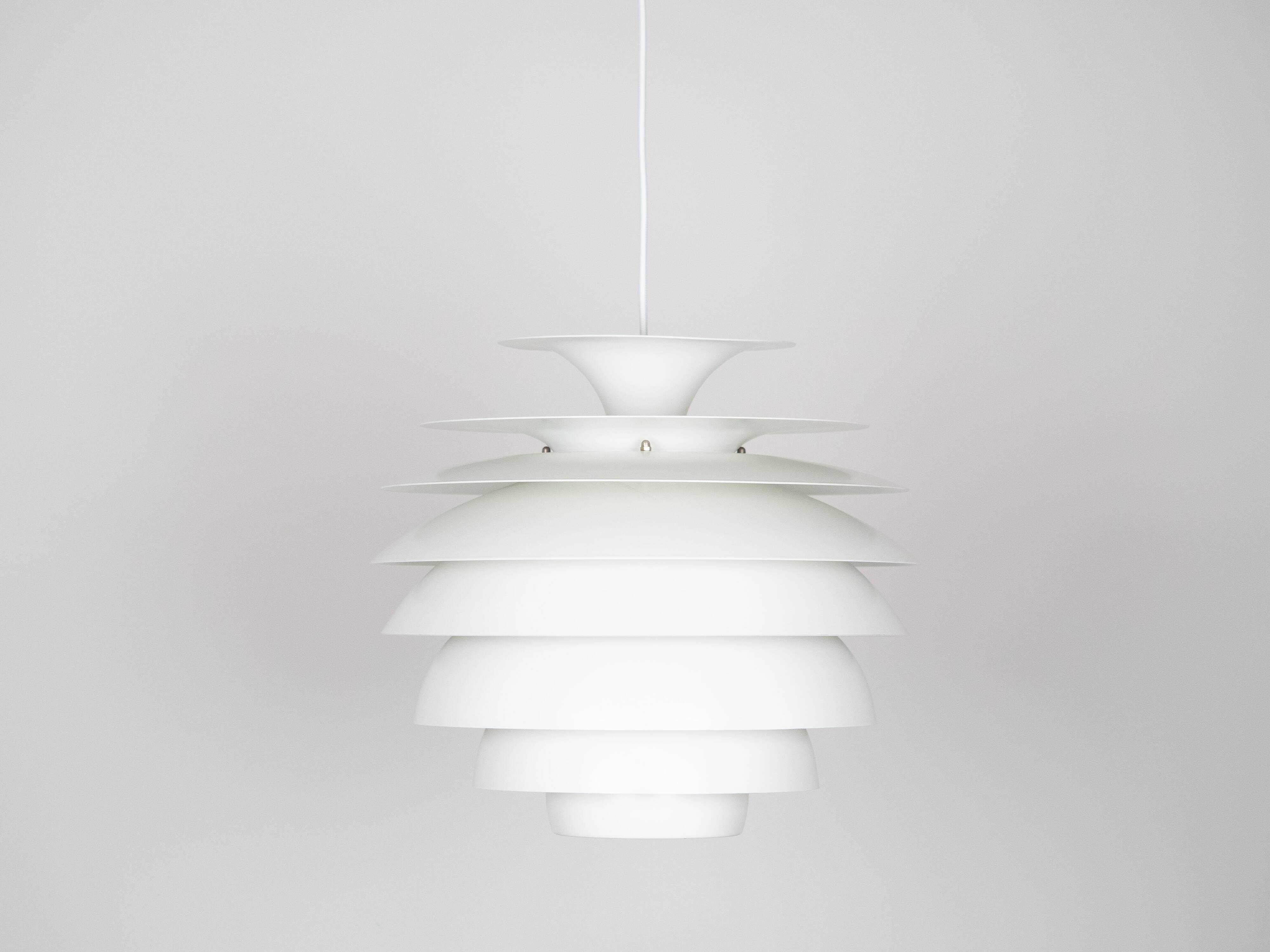 Danish vintage pendant lamp Barcelona by Bent Karlby, Lyfa, 1960s