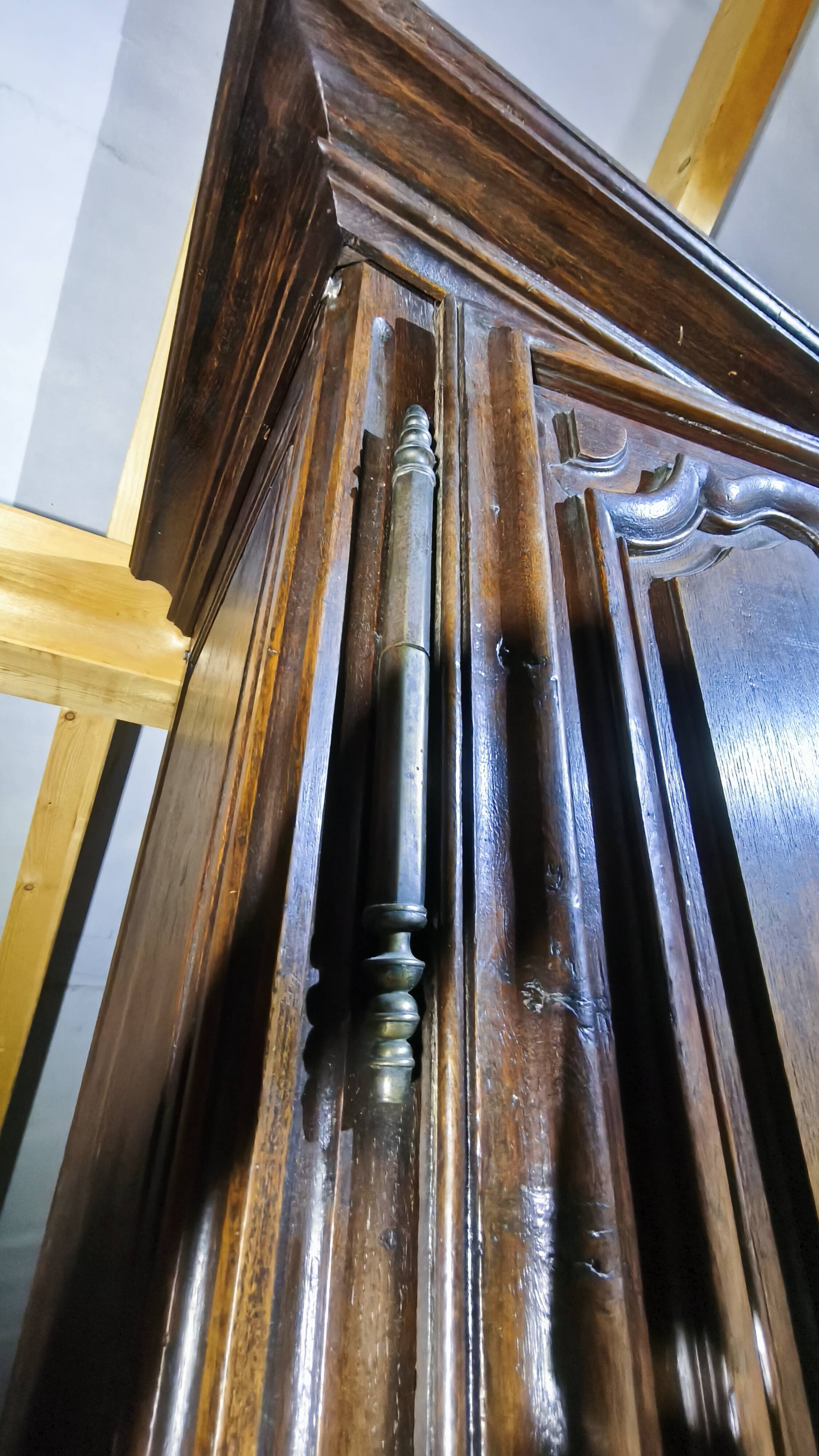 Antique solid oak wardrobe