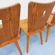 Set of 4 vintage brutalist wooden chairs from the 60s