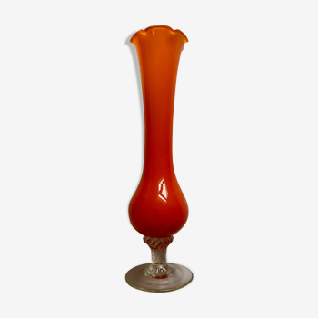 Soliflore in orange glass