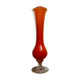 Soliflore en verre orangé