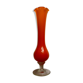 Soliflore in orange glass