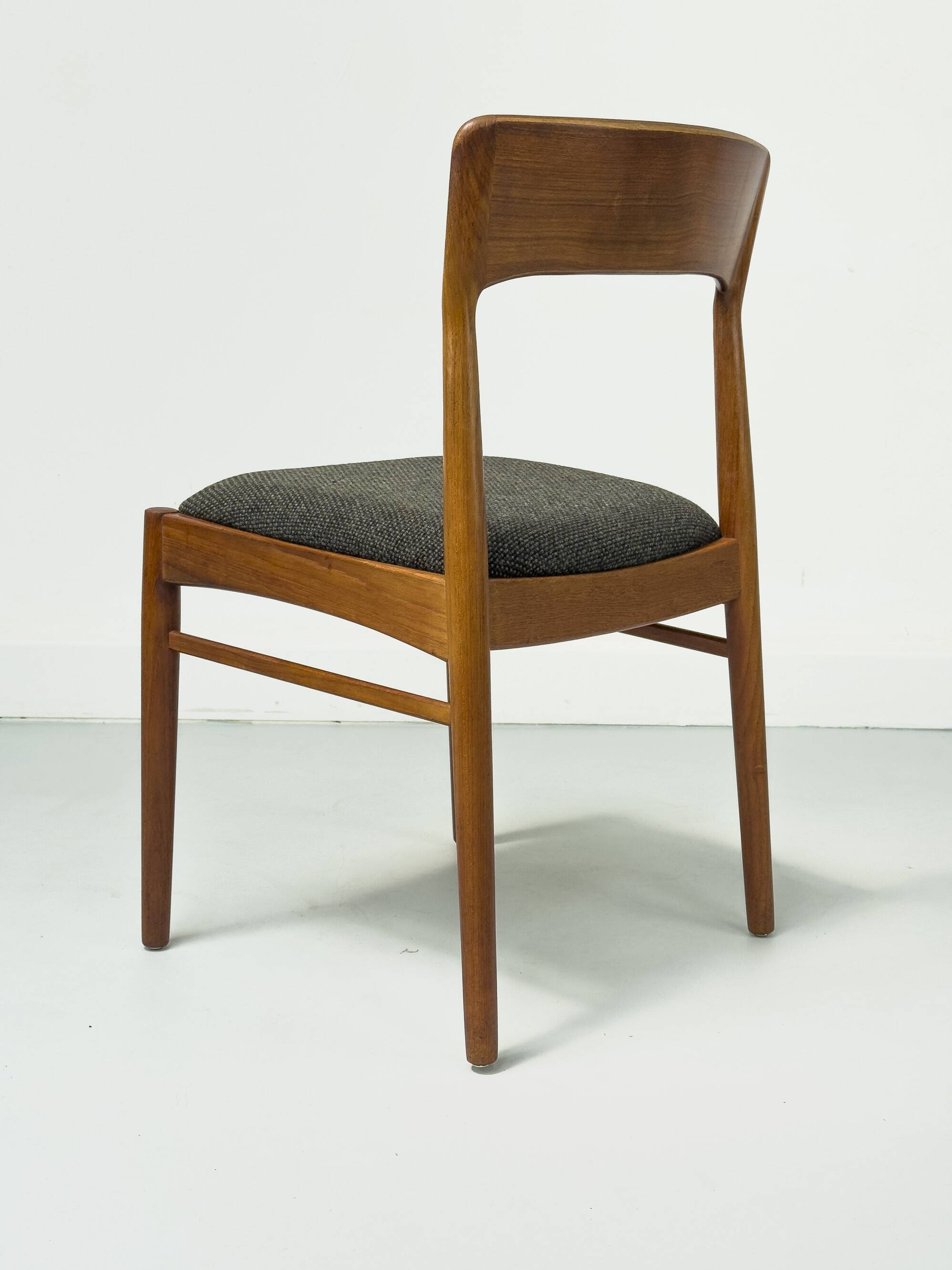 Teak and Wool Dining Chairs from Korup Stolefabrik, 1960s, Set of 4
