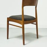Teak and Wool Dining Chairs from Korup Stolefabrik, 1960s, Set of 4