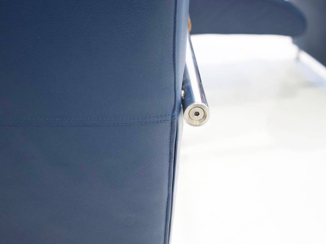 Pair of blue Niccola sun loungers by Andrea Branzi for Zanotta