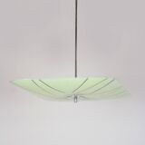 Mid-Century Czech Glass Pendant Lamps with Colorful Decor, 1970s, Set of 6