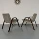 Set of 2 vintage design Bow-Wood Steiner armchairs, 1950s.