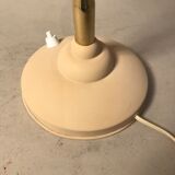 Vintage 60s beige and flexible gold desk lamp 45 cm