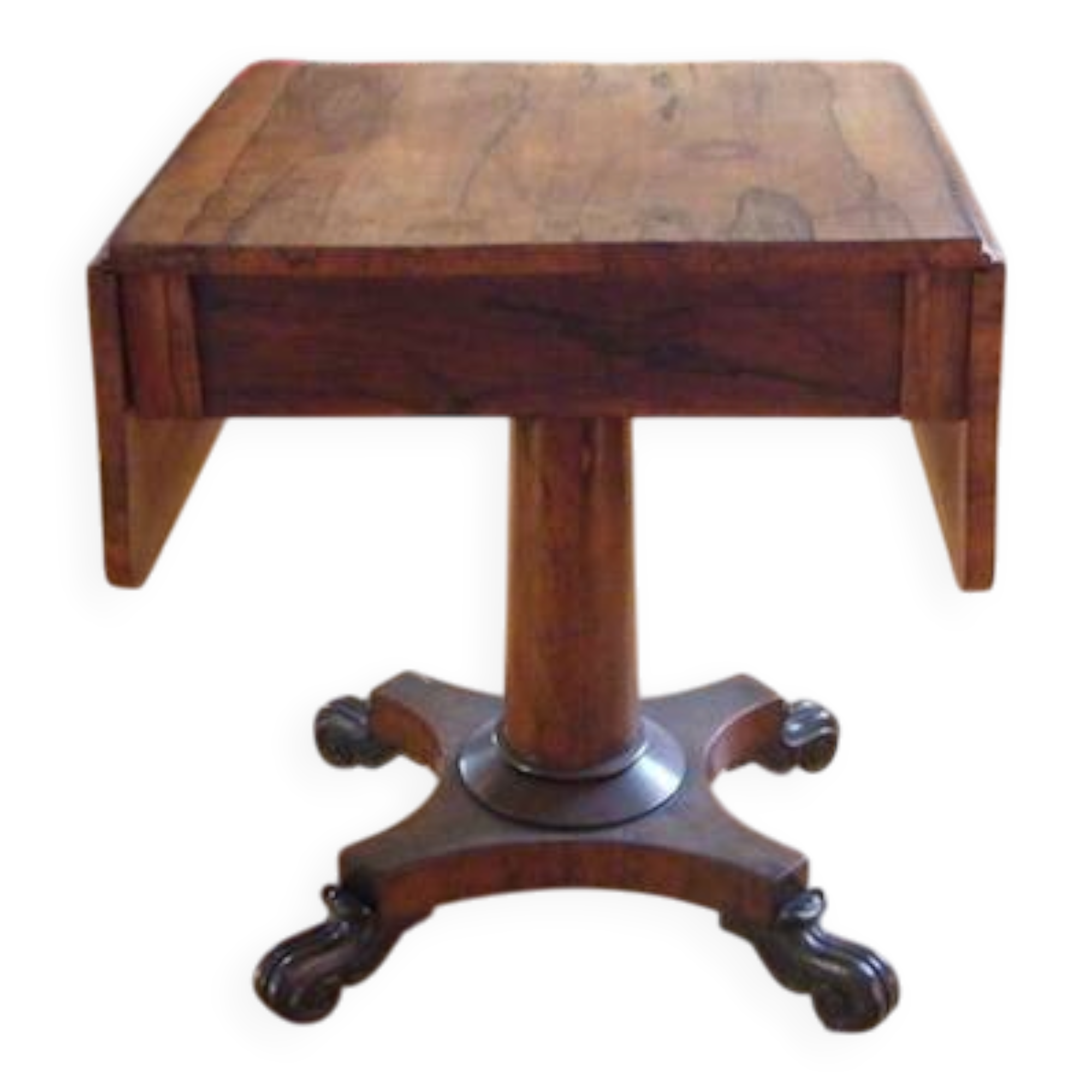 Drop-leaf table in rosewood