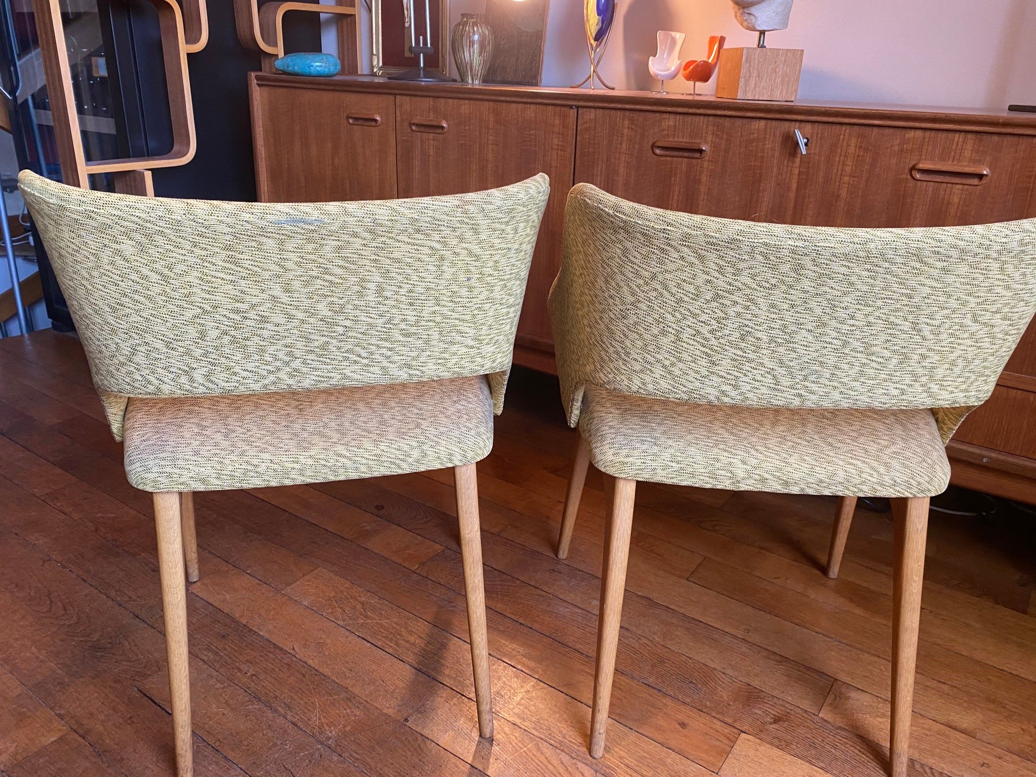 Pair of Erton bridge armchairs France from the 50s