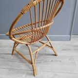 Bamboo rattan child armchair
