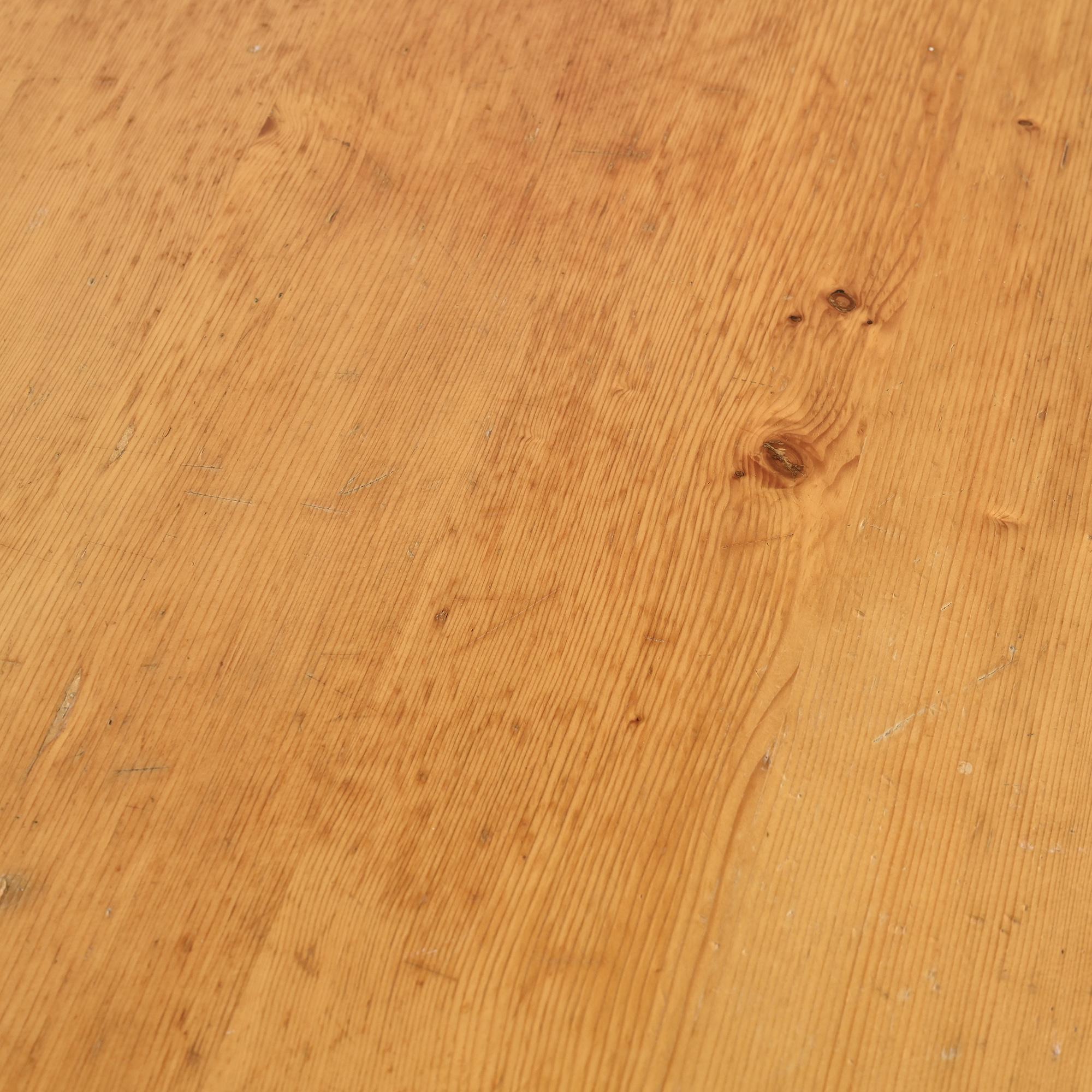 Solid pine table, Les Arcs, France.