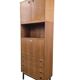 Bibliothèque/vitrine vintage en bois MDK
