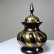 Twisted brass covered pot, vintage Indian craftsmanship from the 60s-80s.