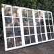 Glass window h141xl263 in oak 4 leaves