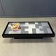 Vintage lacquer and aluminum coffee table, 1970s