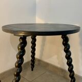 Guéridon, table d'appoint en bois noir