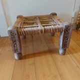 Tabouret bas en bois
