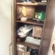 Standing man & solid oak jam cabinet – Antique furniture