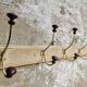 Antique wall coat rack 120 cm French