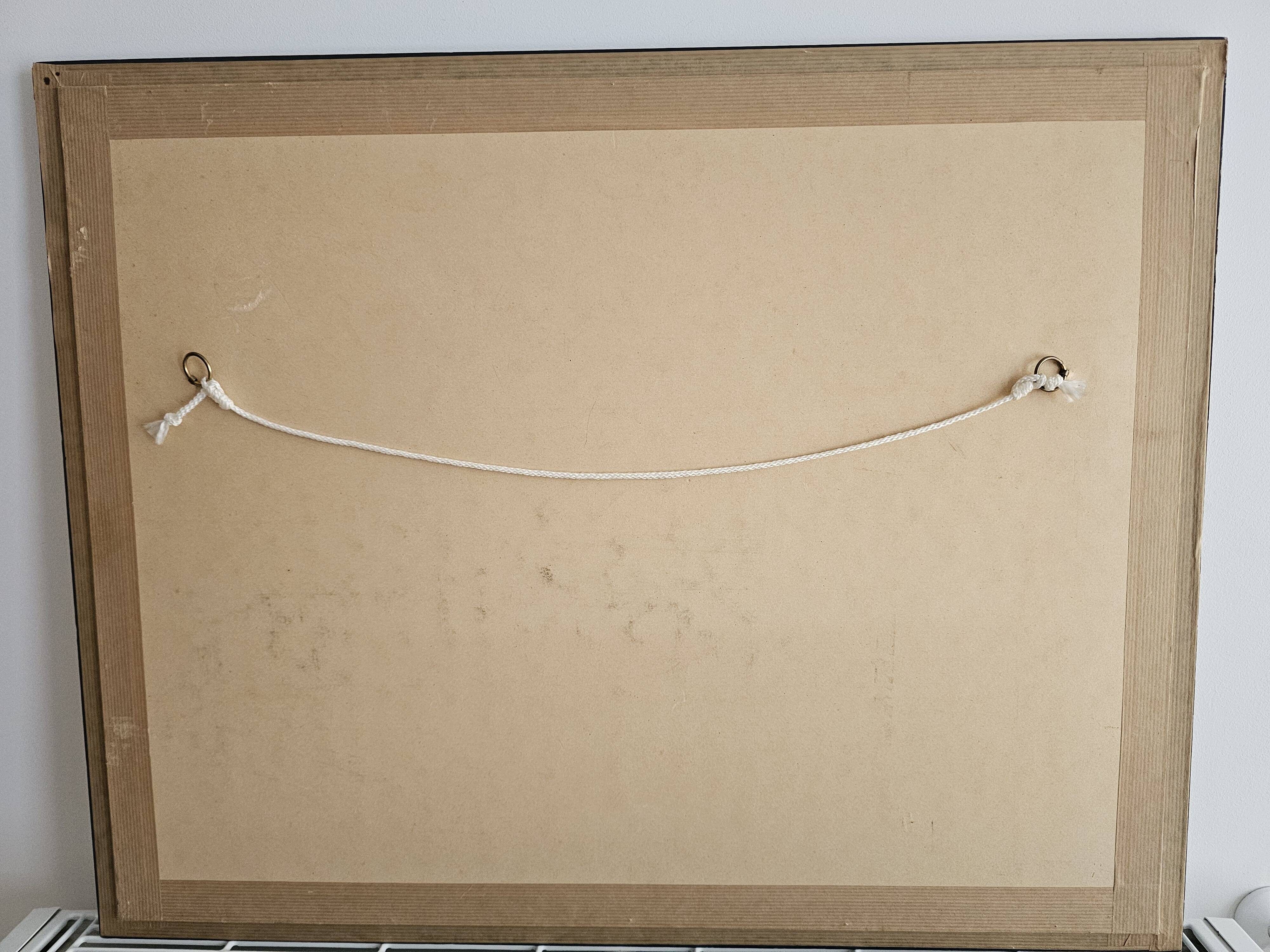 Painting - Watercolor snow landscape - View of Megève Signed