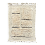 Moroccan Berber rug in white wool