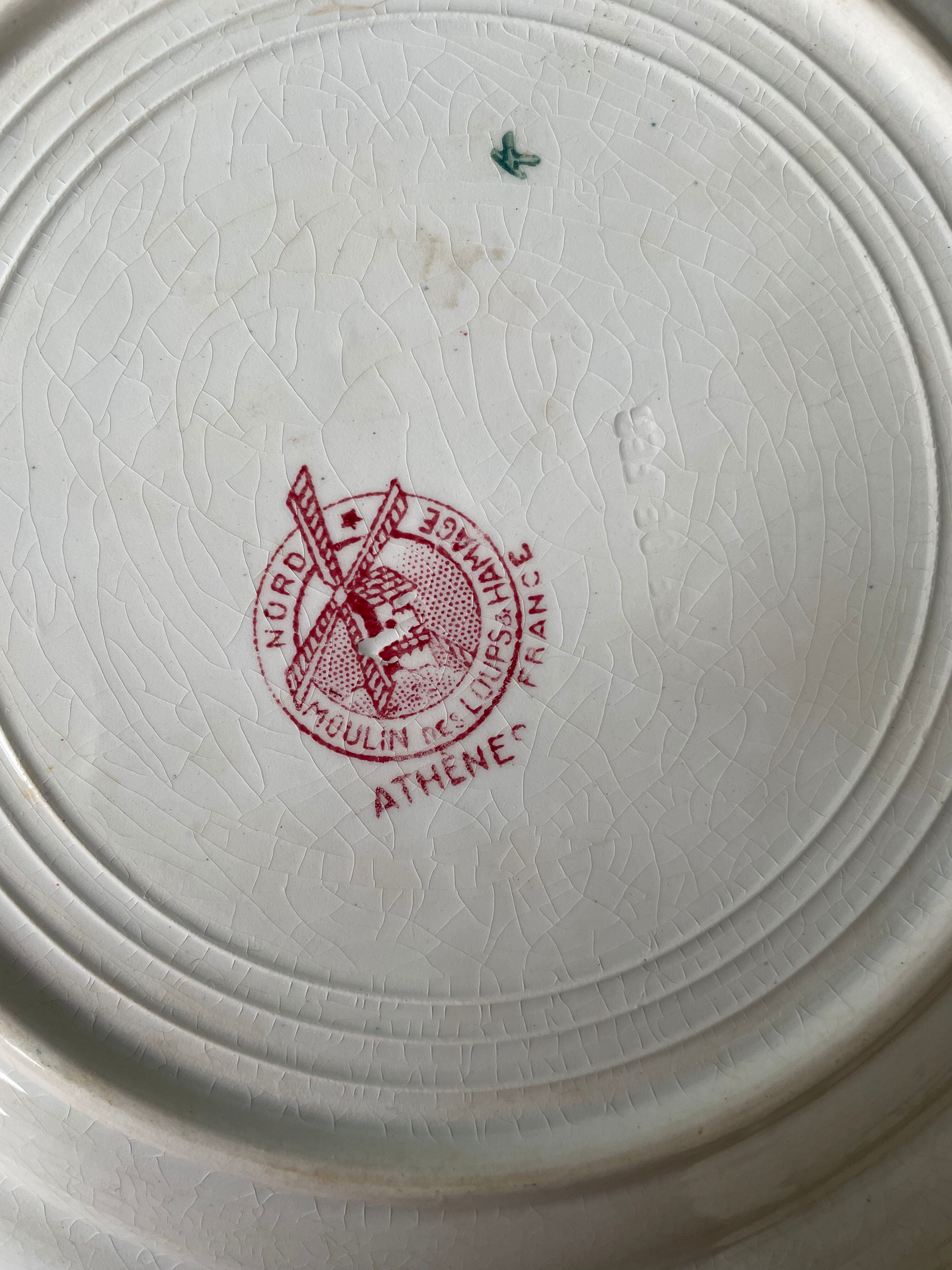 Set of 3 flat plates Iron Earth Wolf Mill & Hamage model Athens