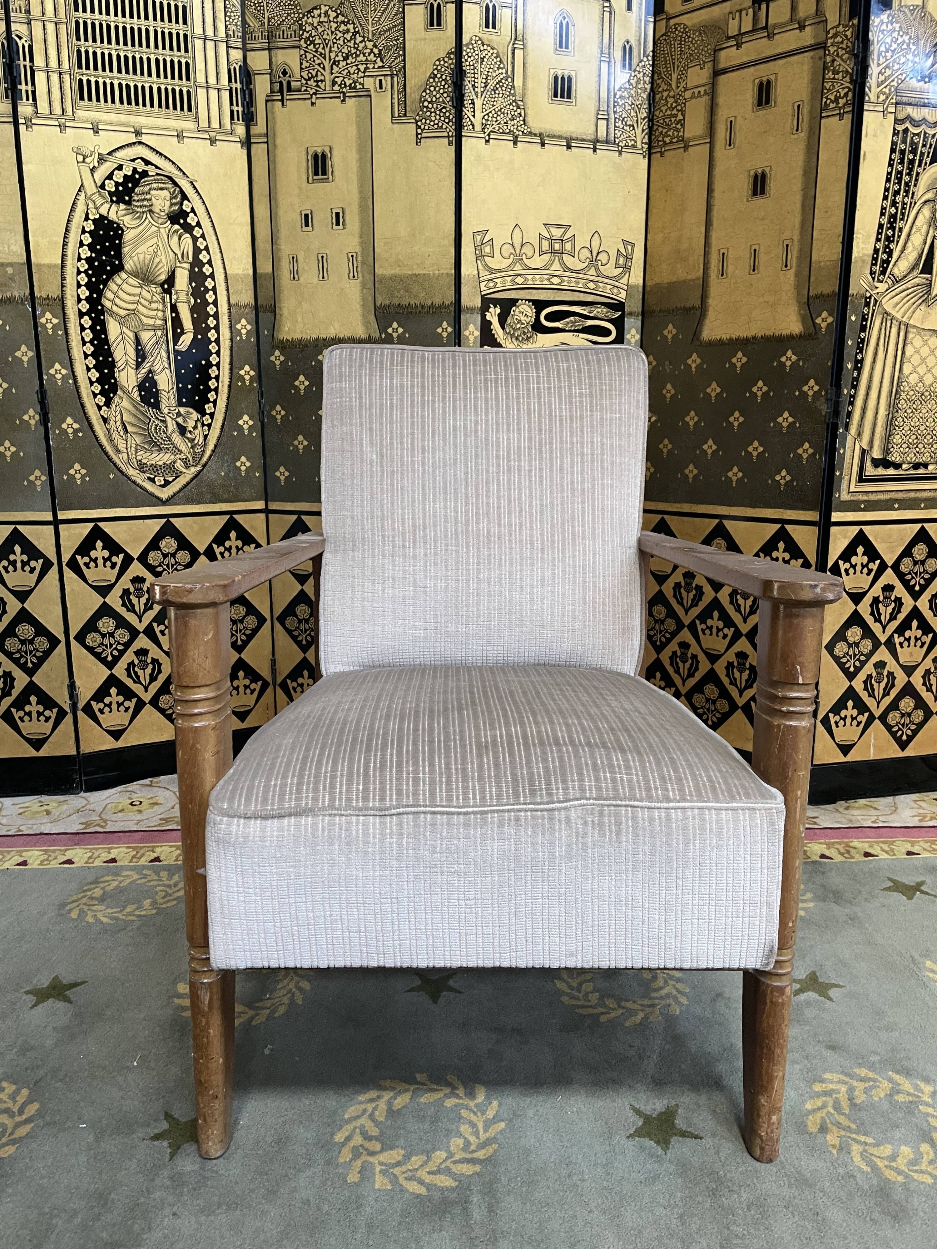 Velvet rest chair 1950