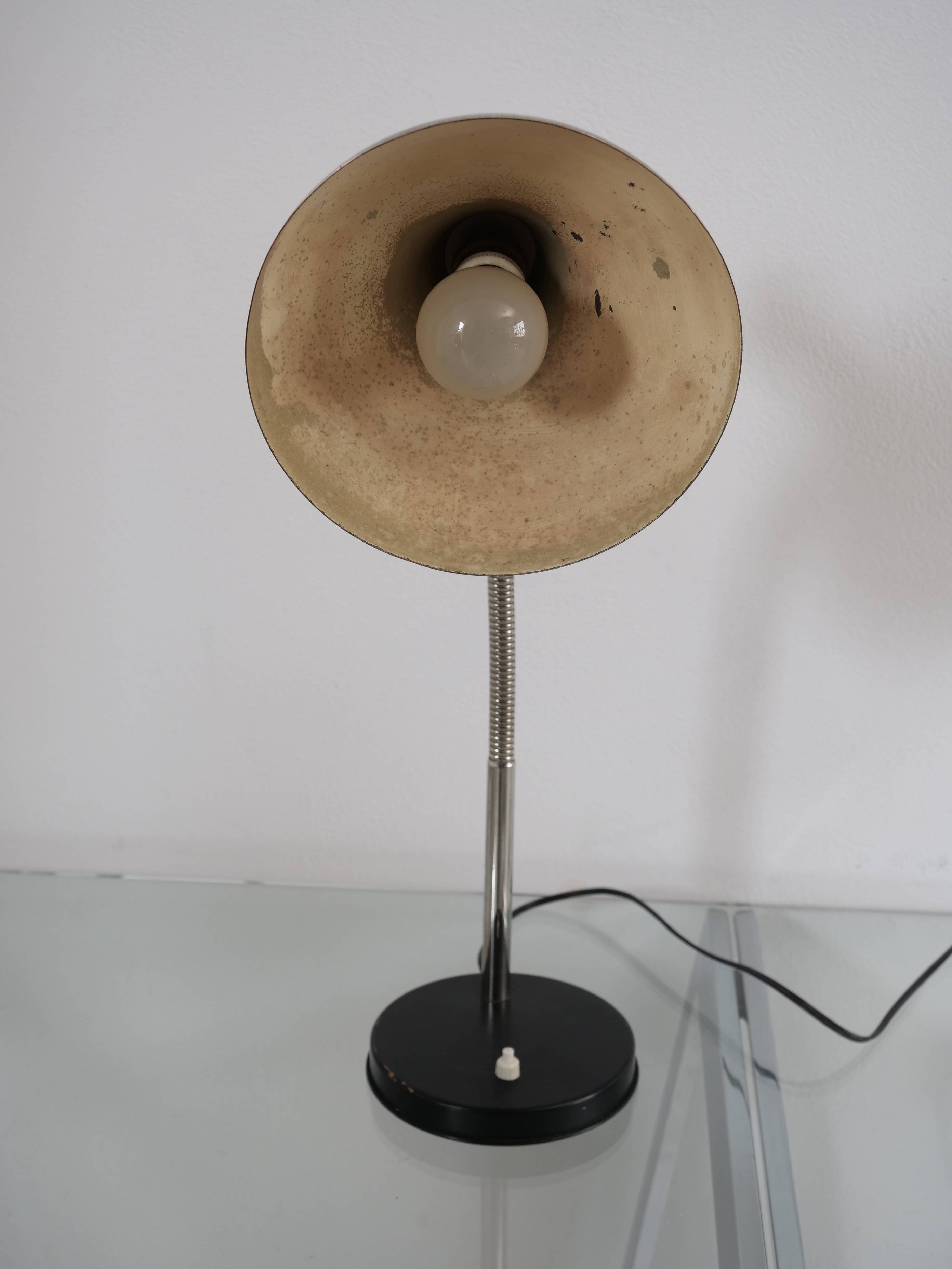 Vintage patinated diabolo lamp