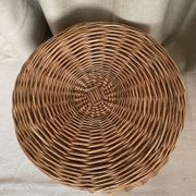 Rattan storage pouffe from the 60s-70s.