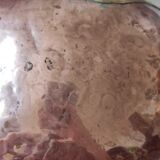 Copper and brass pitcher