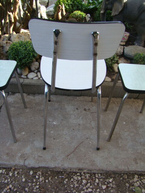 Set chair stools formica vintage 60