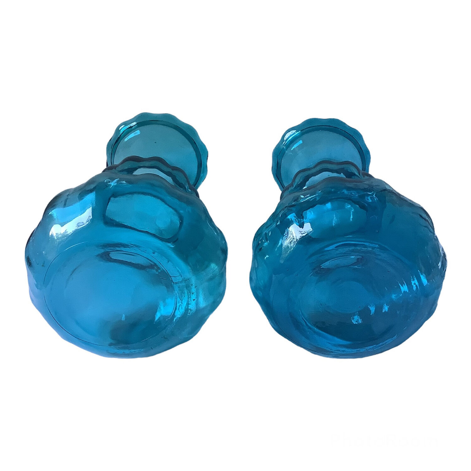 Pair of lagoon blue vases