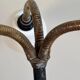 Wrought iron and brass floor lamp - Sweden, 1940s/1950s