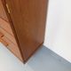 High Scandinavian modernist vintage sideboard in teak and black metal.