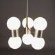 Vintage ceiling light in aluminium and glass, Italy, 1970s.