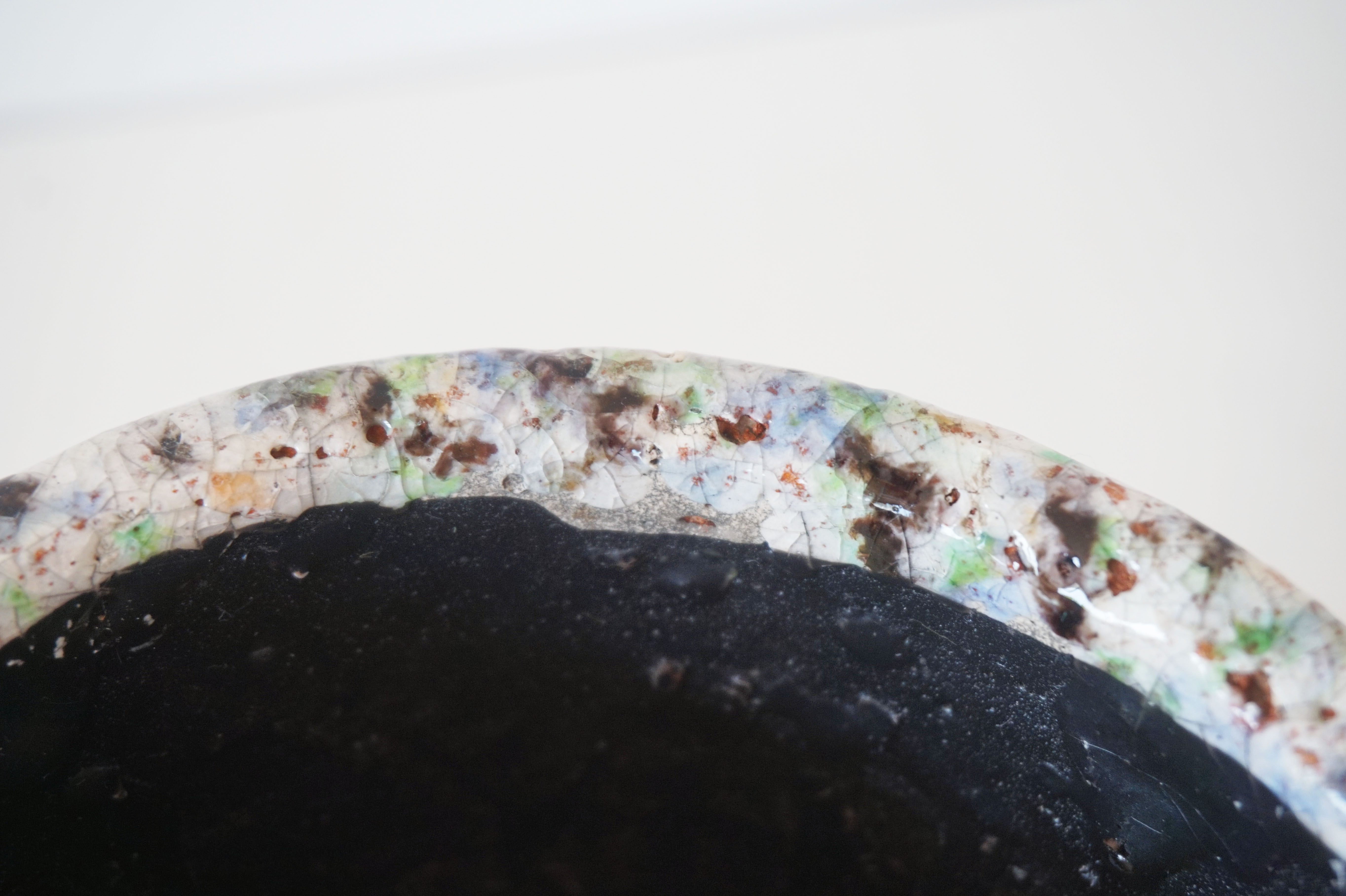 Purple ceramic pot cover