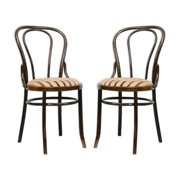 Chaises de salle à manger 18 en bois courbé, lot de 2
