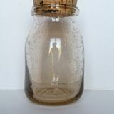 Blistered and blown glass jar
