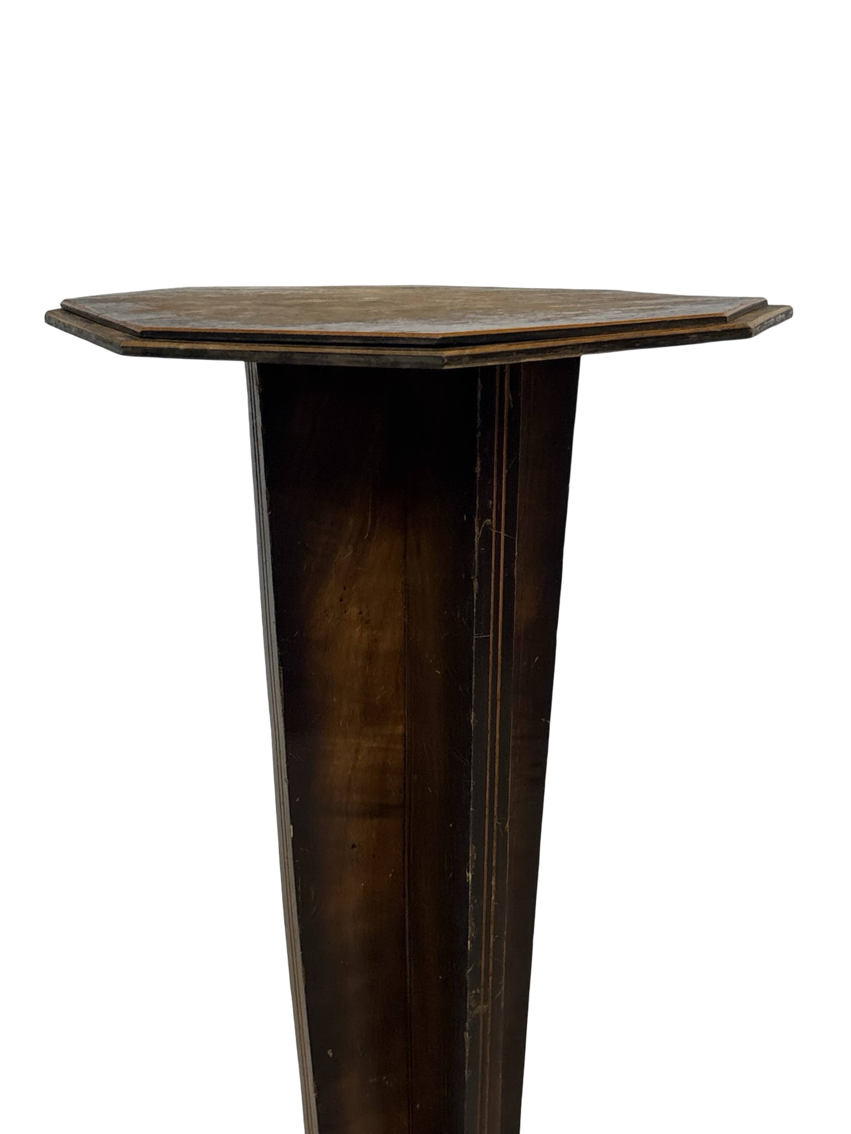 Art Deco side table plant table set of two design oak