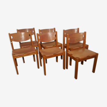 Serie de 6 chaises 70