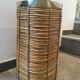 Umbrella stand in rattan and brass 60s/70s