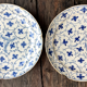 Lot de 7 assiettes faience XVIIIe - camaieu bleu