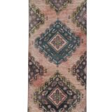 Vintage turkish rug from oushak, hand-woven 90x492 cm
