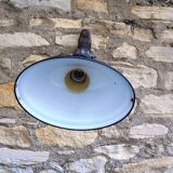 Antique cast iron and enamel wall lamp from the 1930s